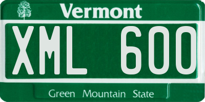 VT license plate XML600