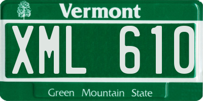 VT license plate XML610