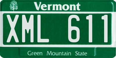VT license plate XML611