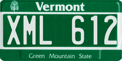 VT license plate XML612