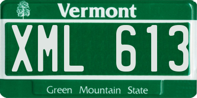 VT license plate XML613