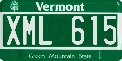 VT license plate XML615
