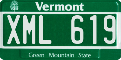 VT license plate XML619