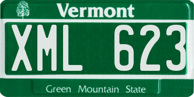 VT license plate XML623