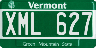 VT license plate XML627