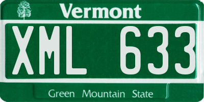 VT license plate XML633