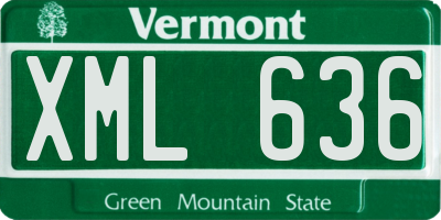 VT license plate XML636