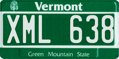 VT license plate XML638