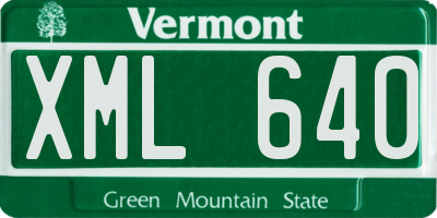 VT license plate XML640