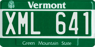VT license plate XML641