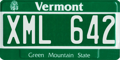 VT license plate XML642