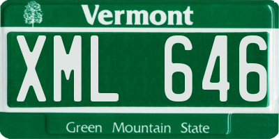 VT license plate XML646