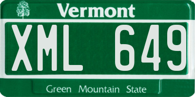 VT license plate XML649