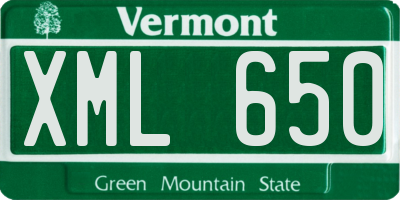 VT license plate XML650