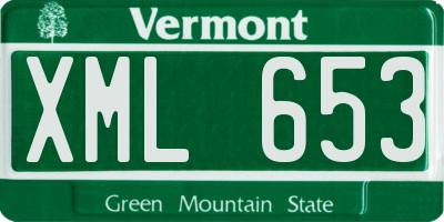 VT license plate XML653