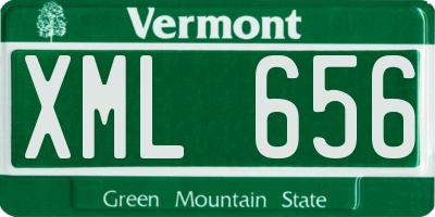 VT license plate XML656