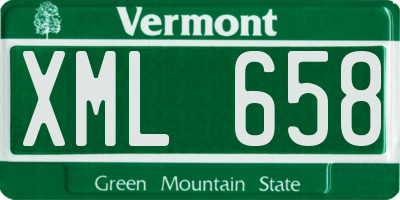 VT license plate XML658