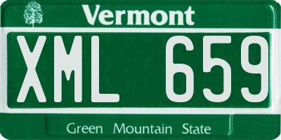 VT license plate XML659