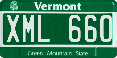 VT license plate XML660