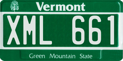 VT license plate XML661