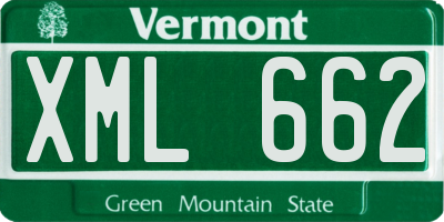 VT license plate XML662