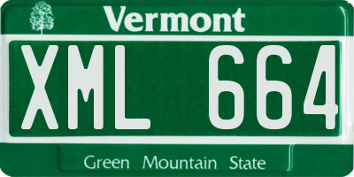 VT license plate XML664