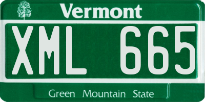 VT license plate XML665