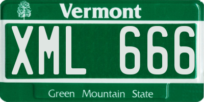 VT license plate XML666