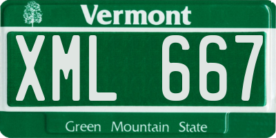 VT license plate XML667