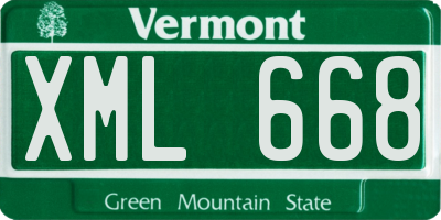 VT license plate XML668