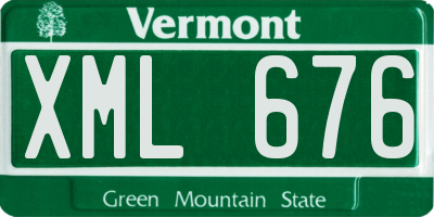 VT license plate XML676