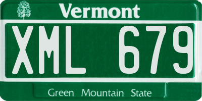 VT license plate XML679