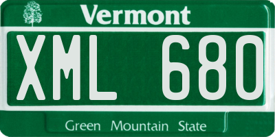 VT license plate XML680