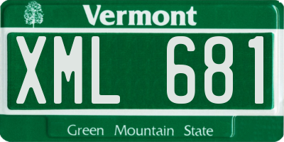 VT license plate XML681