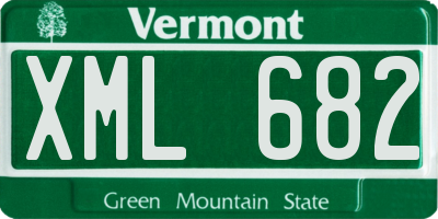 VT license plate XML682