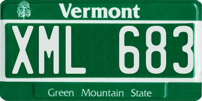 VT license plate XML683