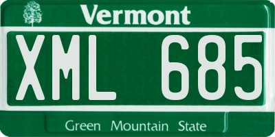 VT license plate XML685