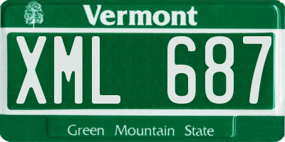 VT license plate XML687