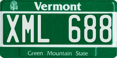 VT license plate XML688