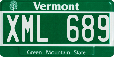 VT license plate XML689