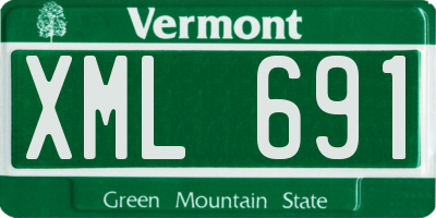 VT license plate XML691
