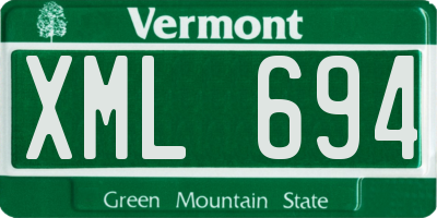 VT license plate XML694