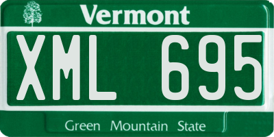 VT license plate XML695