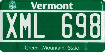 VT license plate XML698