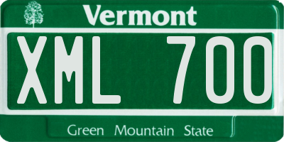 VT license plate XML700