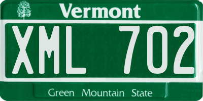 VT license plate XML702