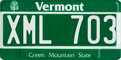 VT license plate XML703