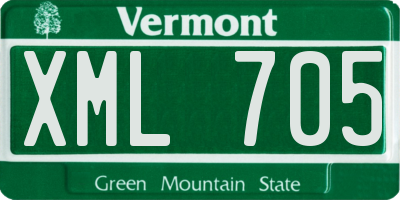 VT license plate XML705
