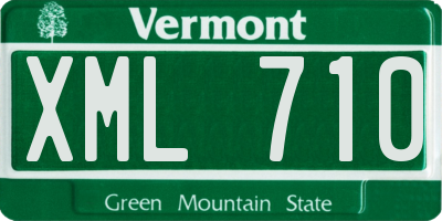 VT license plate XML710