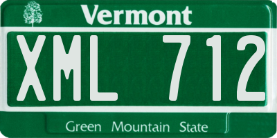 VT license plate XML712